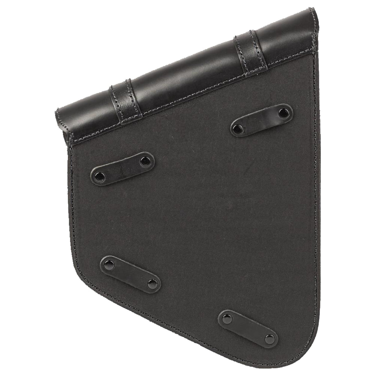 MCS full leather swingarm bag left 6.5 liter - Black