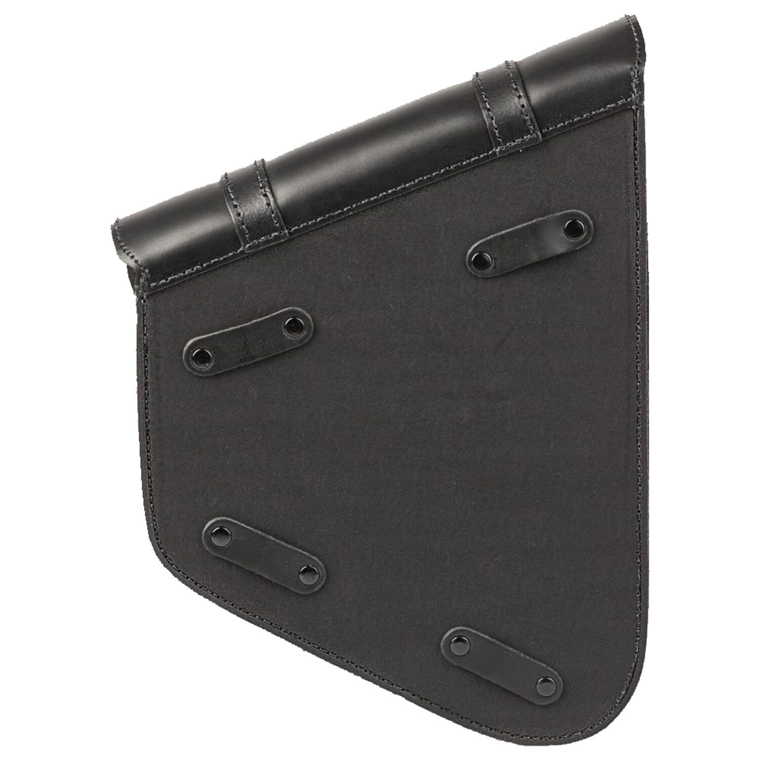 MCS full leather swingarm bag left 6.5 liter - Black