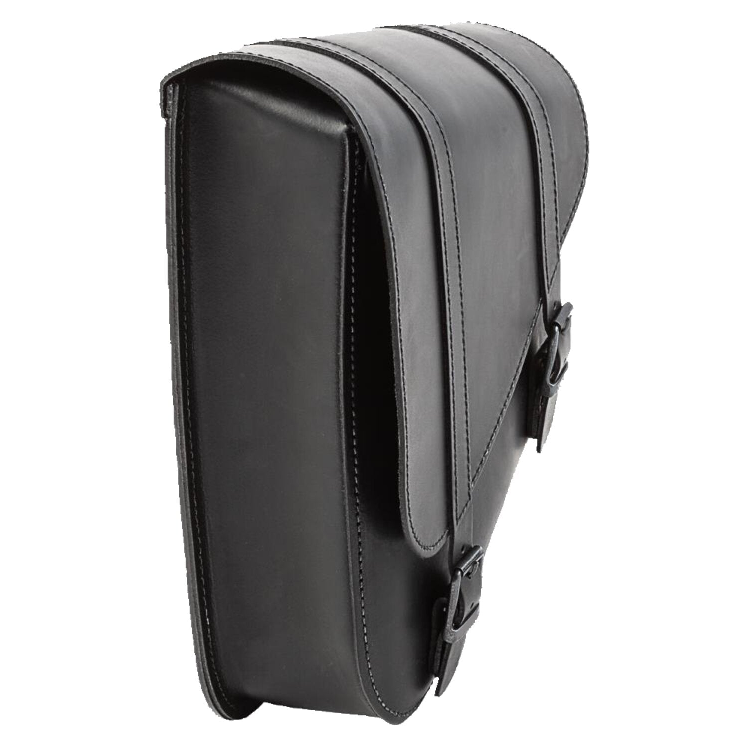 MCS full leather swingarm bag left 6.5 liter - Black