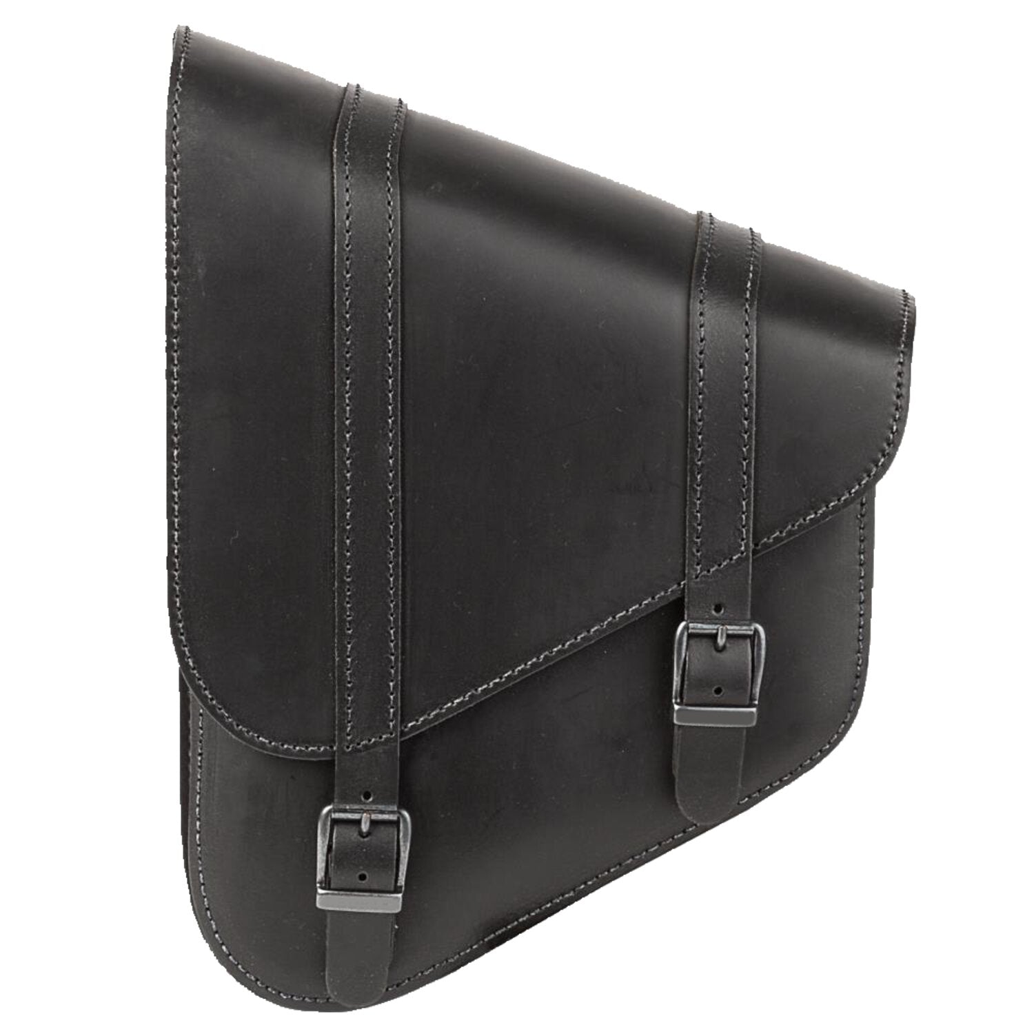 MCS full leather swingarm bag left 6.5 liter - Black