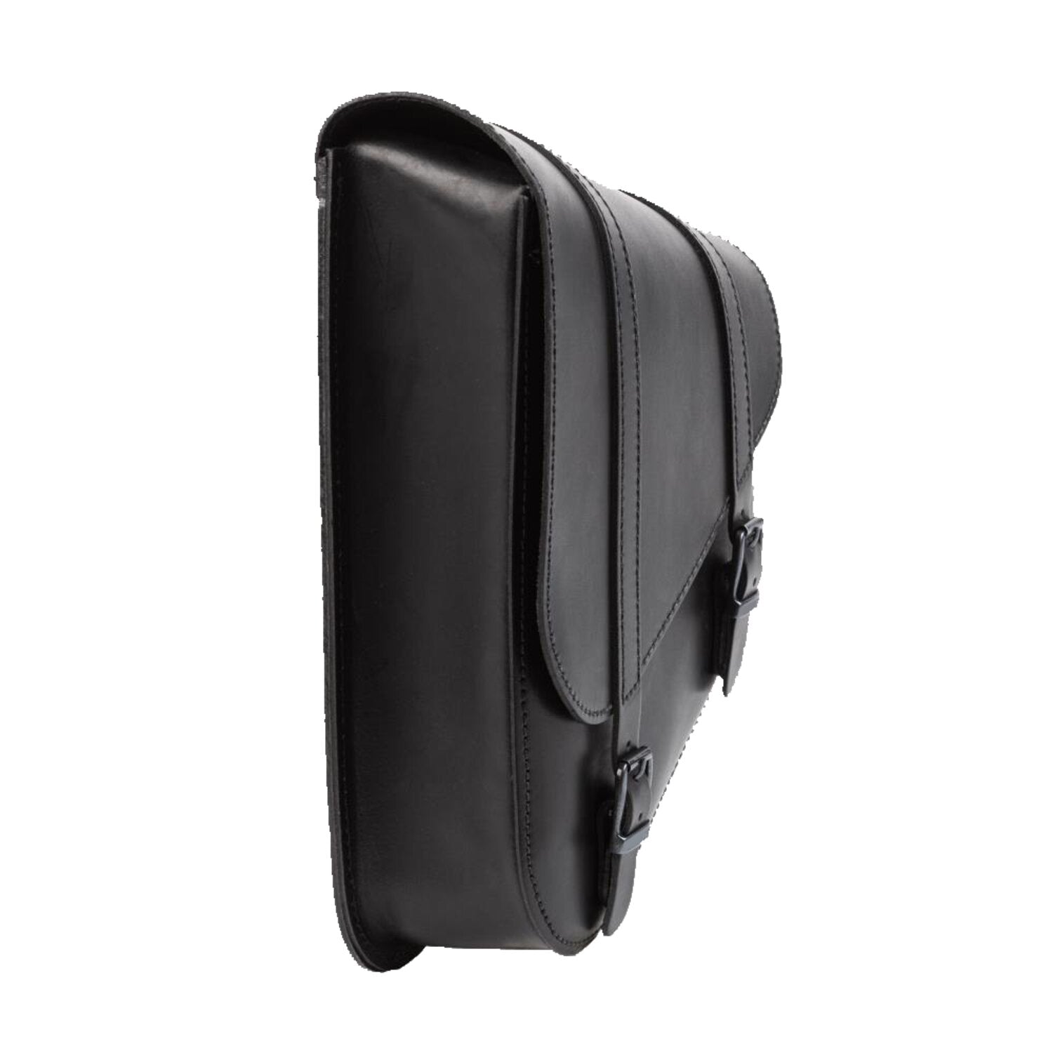 MCS full leather swingarm bag left 6.5 liter - Black