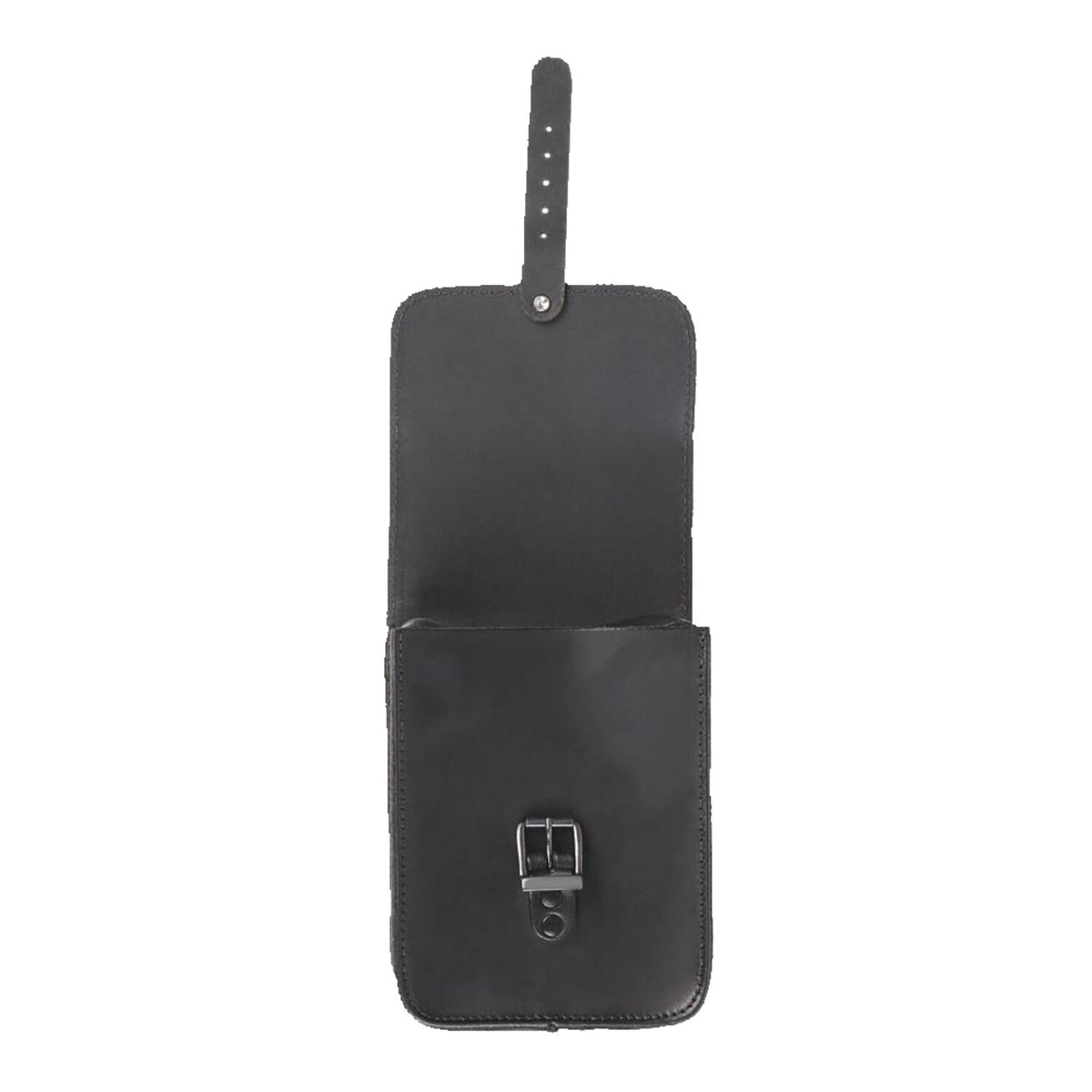 MCS full leather sissy bar bag - Black
