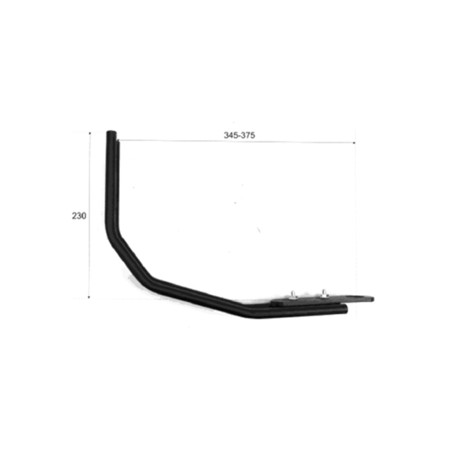 Westland Customs behind tire license plate holder - Black