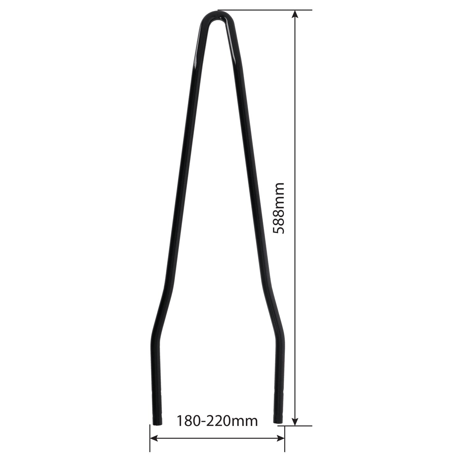Westland Customs New Old School sissy bar - Narrow black