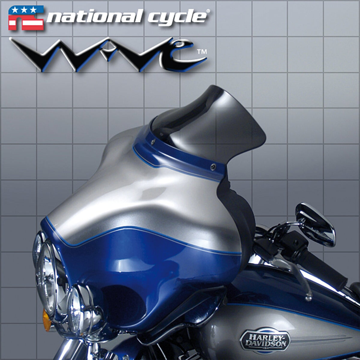 National Cycle Wave® windshield 5-1/4" - Dark tint