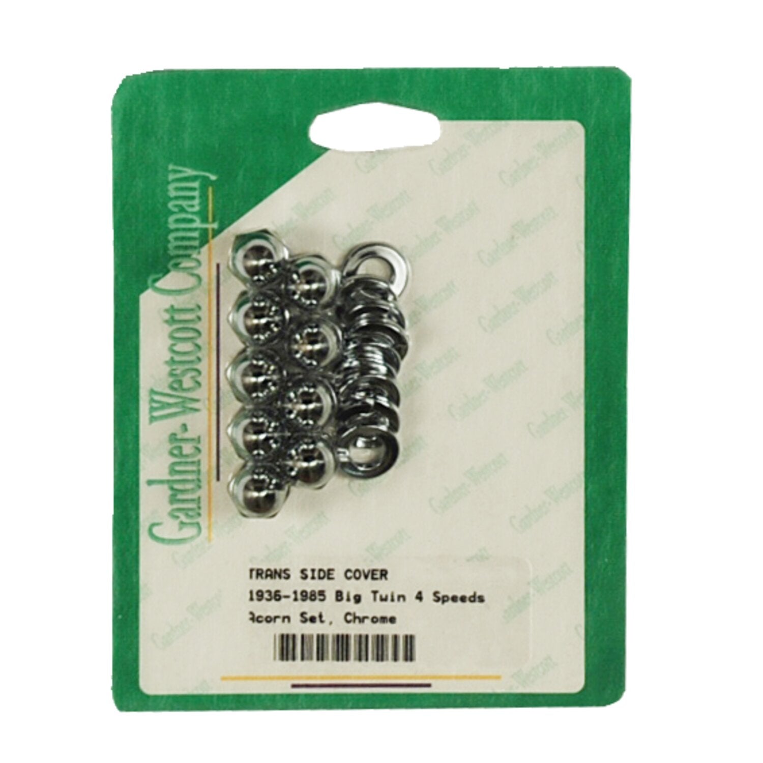Gardner-Westcott transmission side cover screw kit - Chrome Acorn