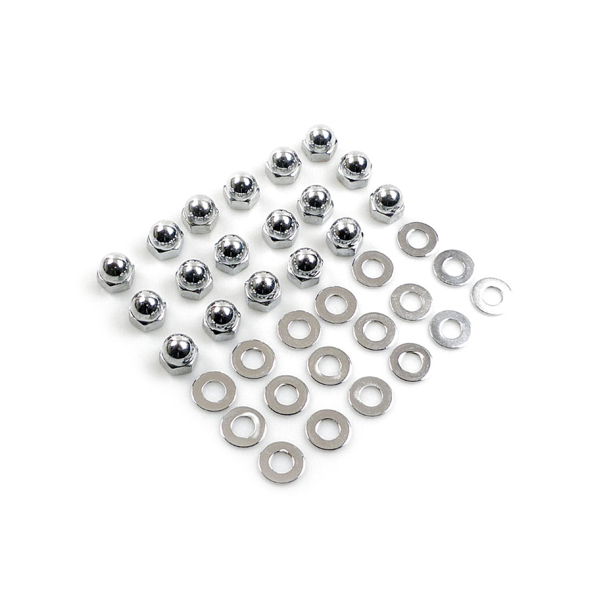 Gardner-Westcott Shovel rocker box top nut kit - Chrome low crown Acorn