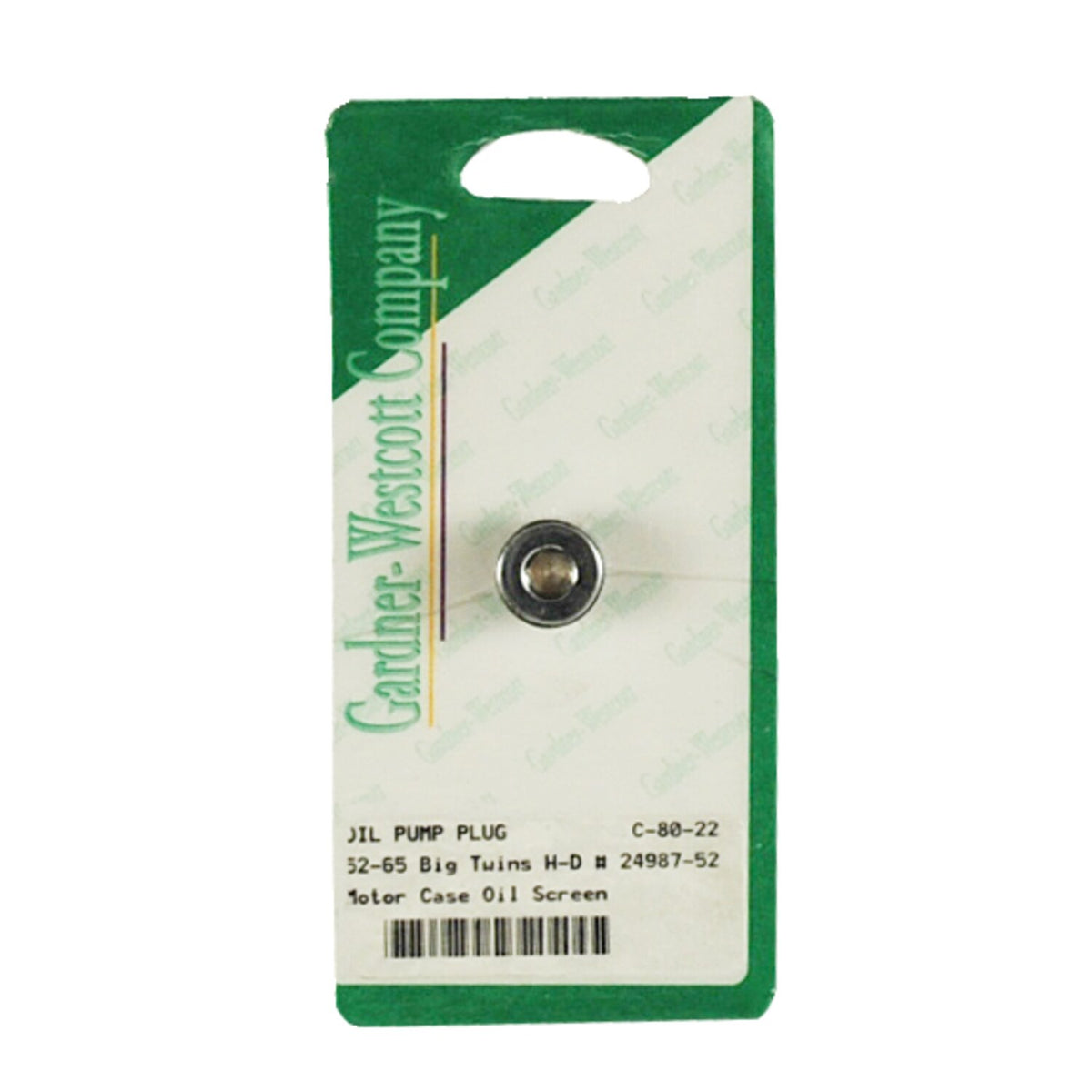 Gardner-Westcott allen plug oil screen crankcase