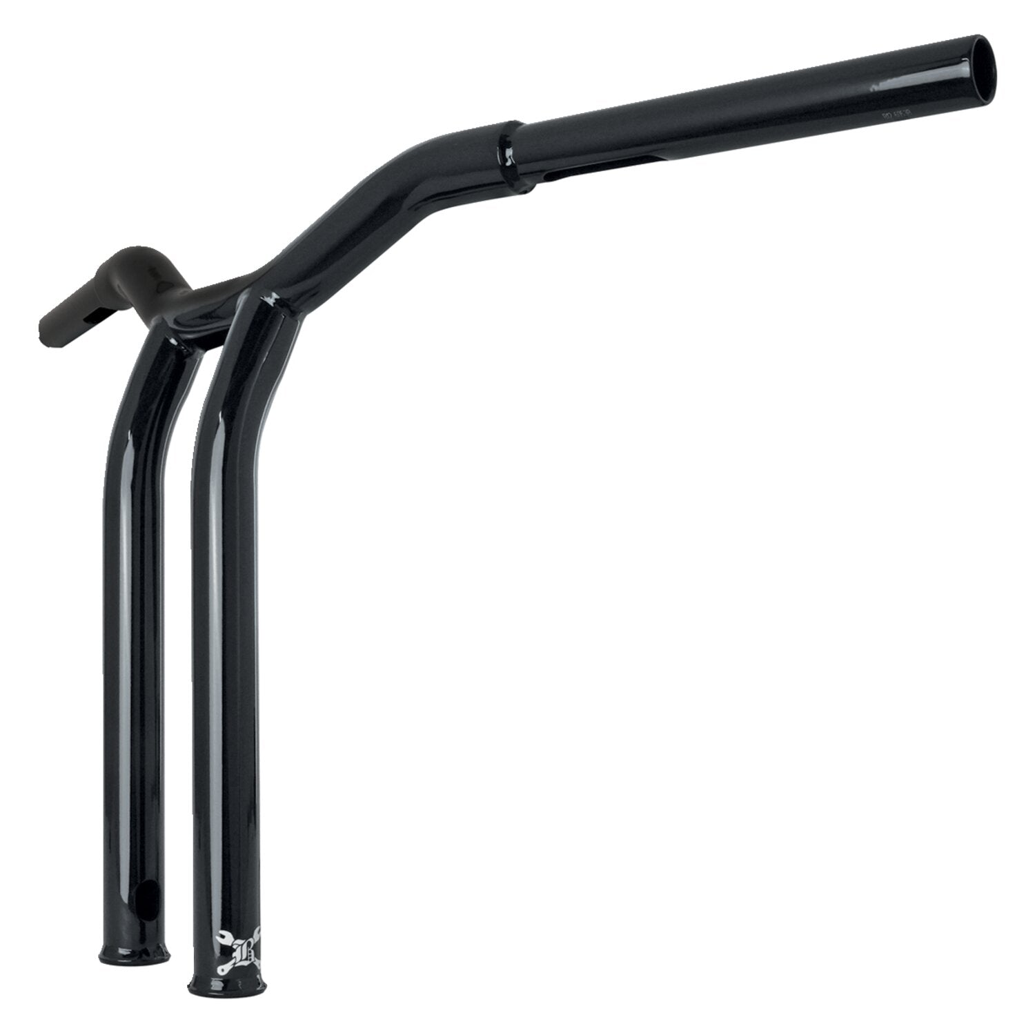 Burly Dominator raked 1-1/4" T-bar 14" rise - Gloss black