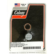 Colony OEM style slotted plug oil screen crankcase - Zinc