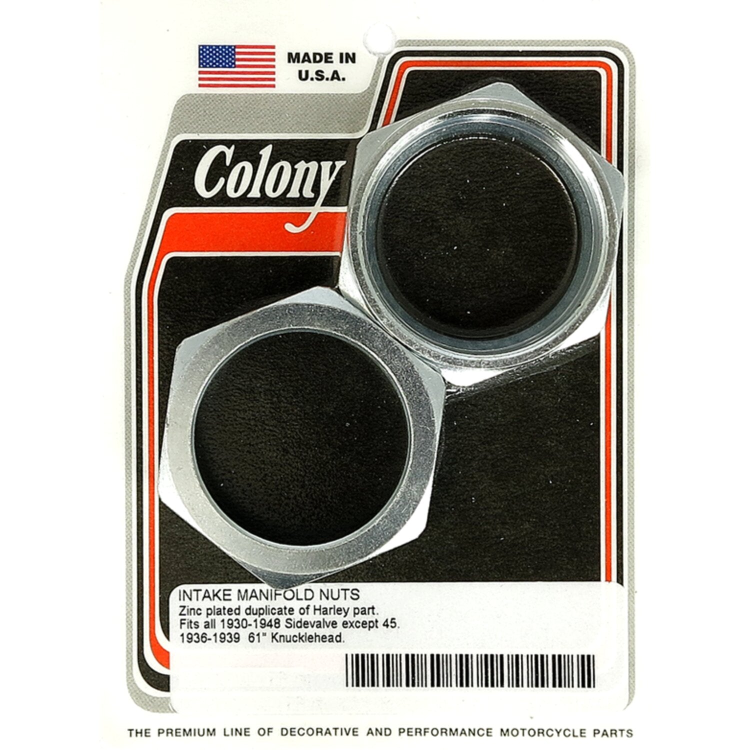 Colony manifold nuts plumber style