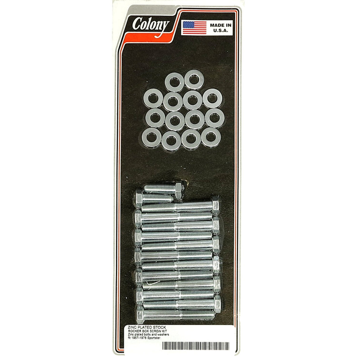 Colony Sportster rocker box bolt kit - Hex zinc