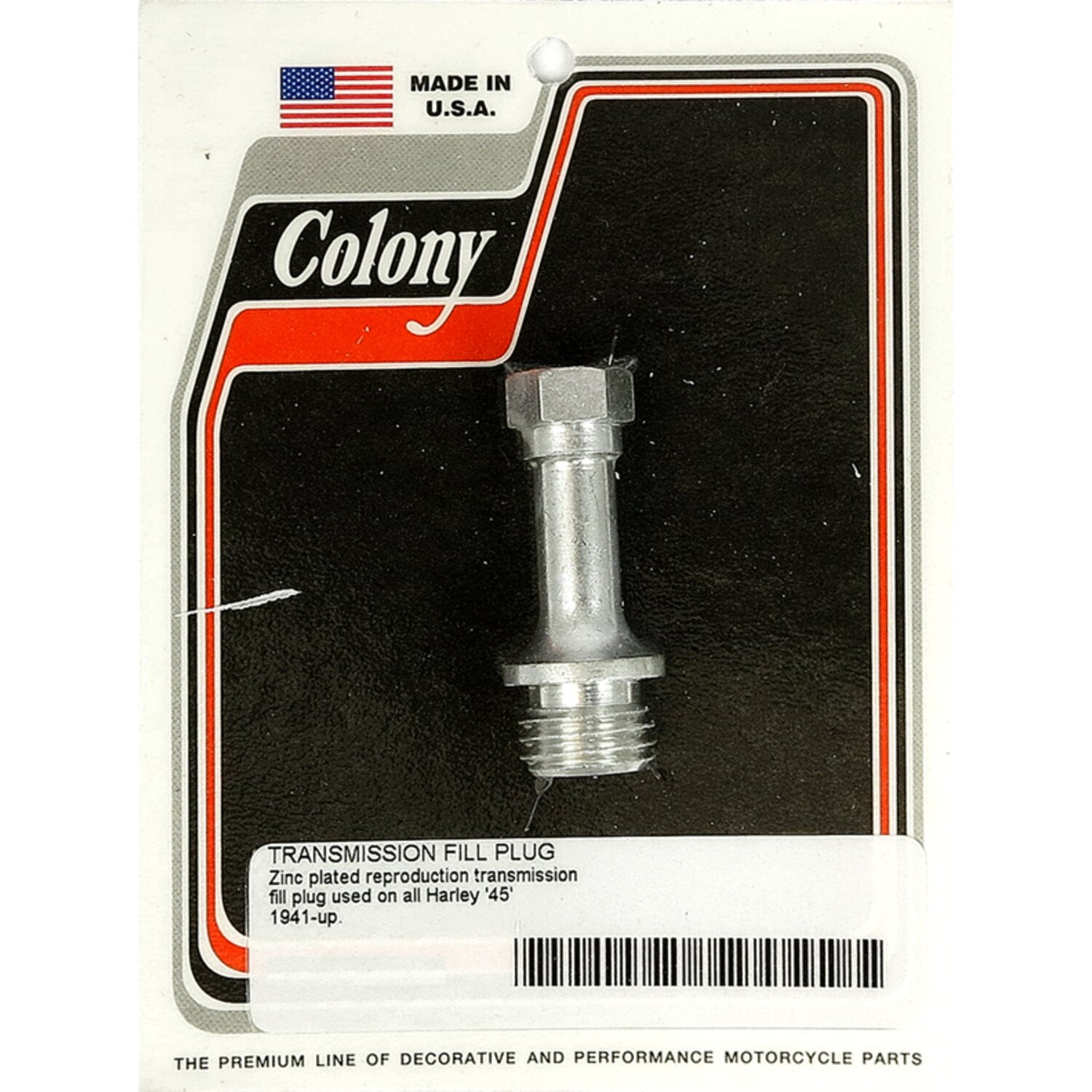 Colony transmission oil fill plug - Zinc
