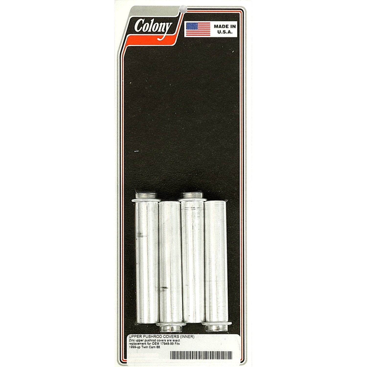 Colony inner pushrod cover tube set - Zinc
