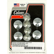 Colony rocker shaft plug & nut kit - Slotted - Zinc