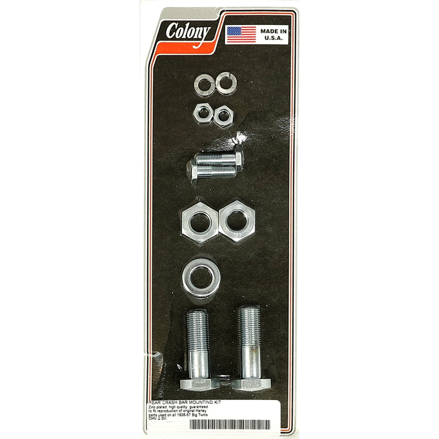 Colony engine guard mount kit - Zinc plated