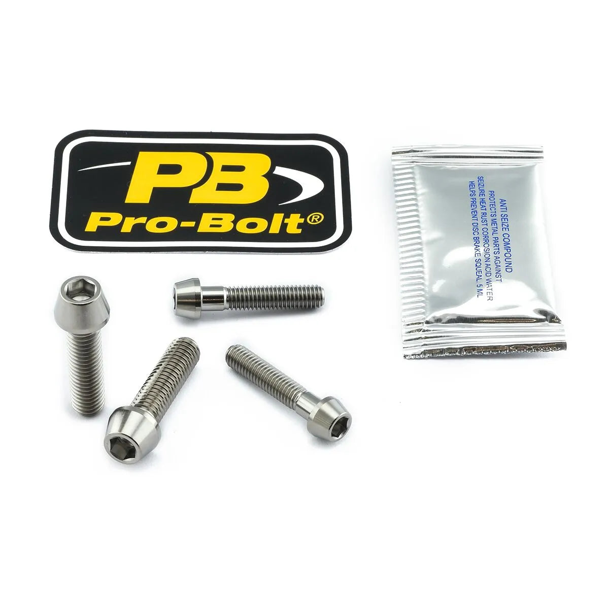 Pro Bolt Titanium Clip-on Handlebar Mount Bolt Kit