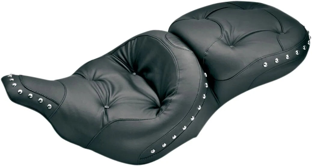 Mustang One-piece 2-up Ultra Touring Seat - For Harley Davidson