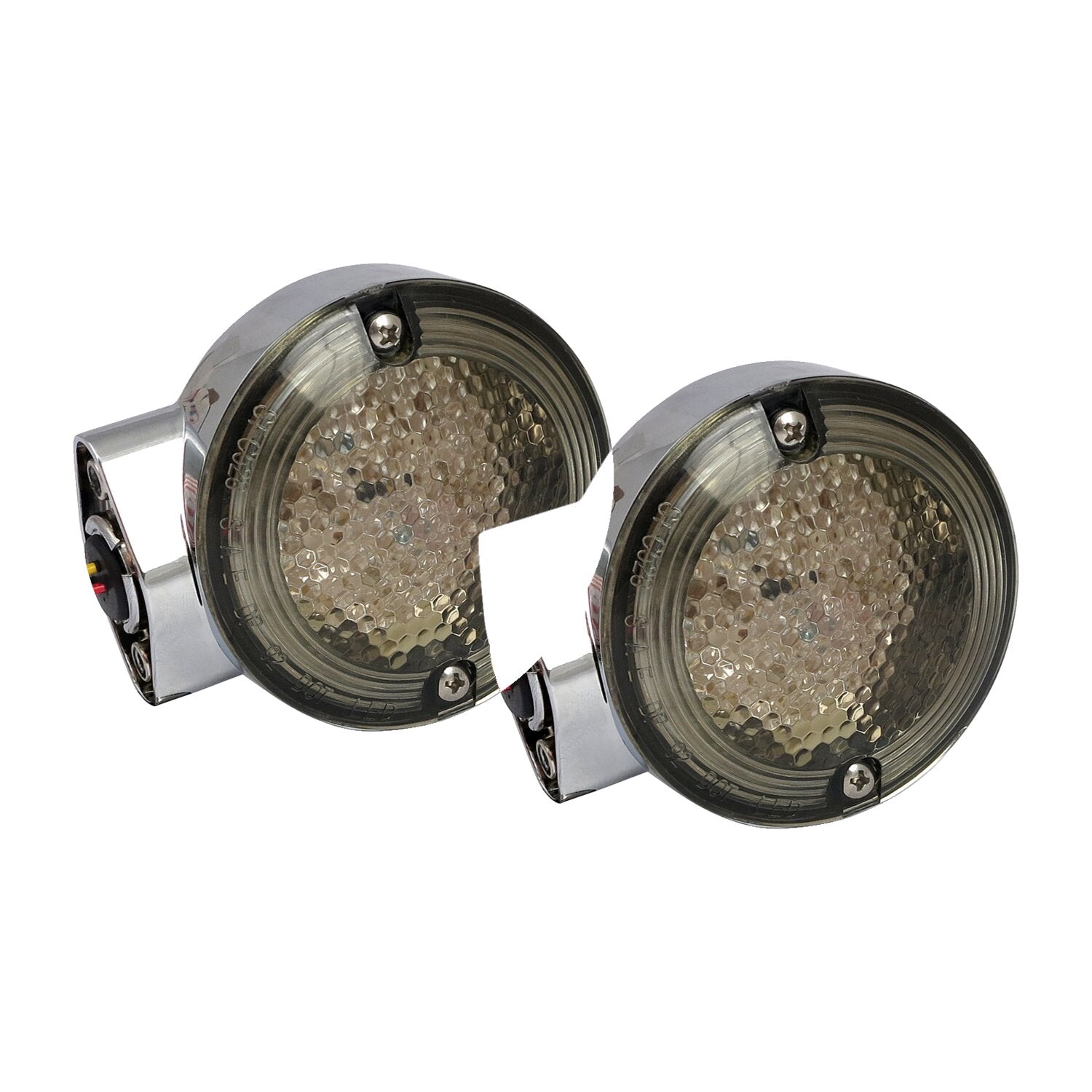MCS 86-up style FL LED turn signals - Rear - Chrome