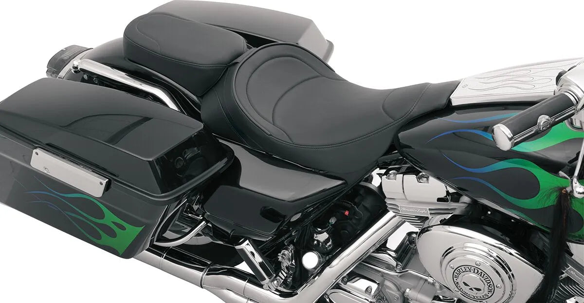 Drag Specialties Backrest Compatible Solo Seat - For Harley Davidson