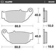 Moto-Master Keramik Bremsbeläge für Sport/Touring Motorräder - Hinten