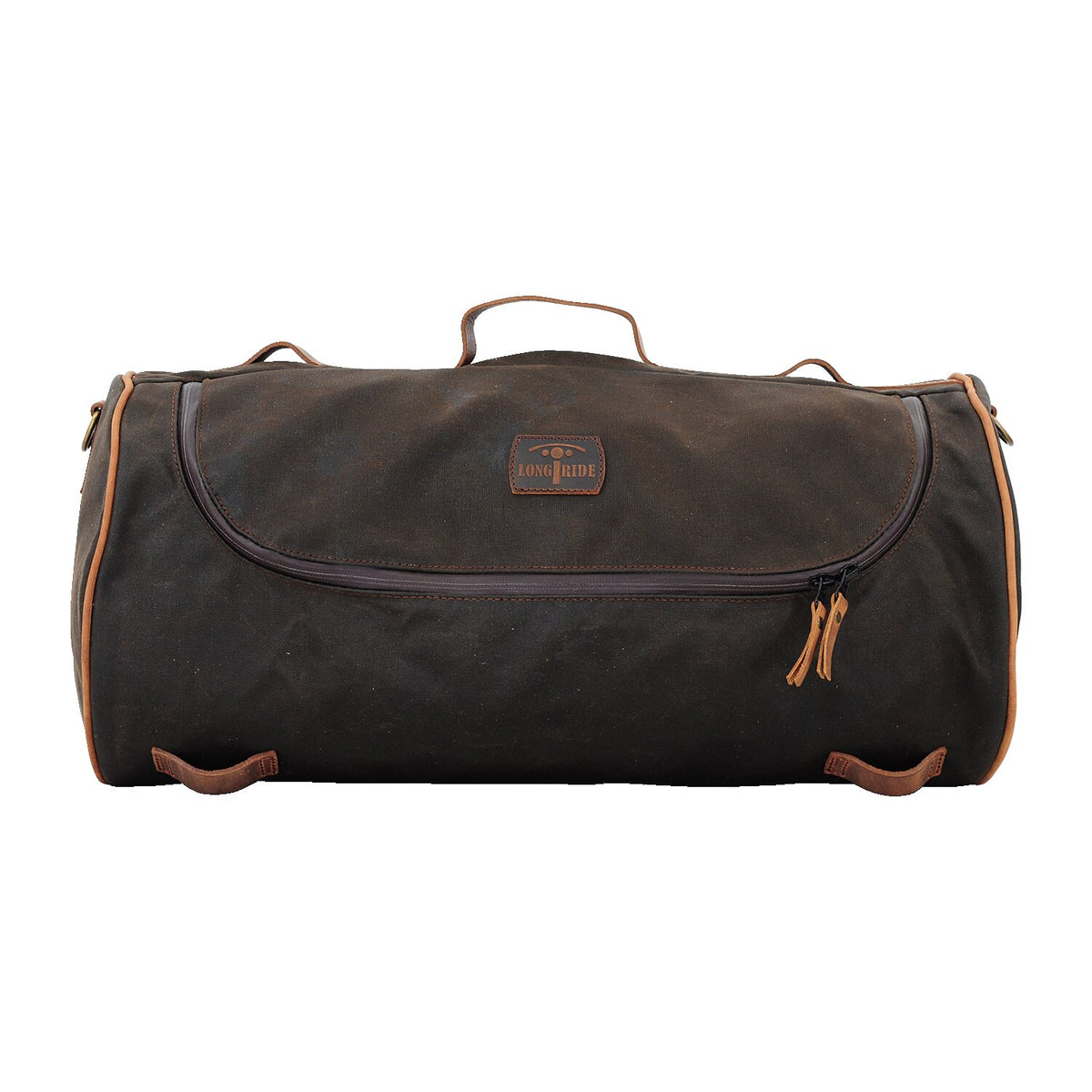 LongRide roll bag waxed cotton wide - Khaki wax