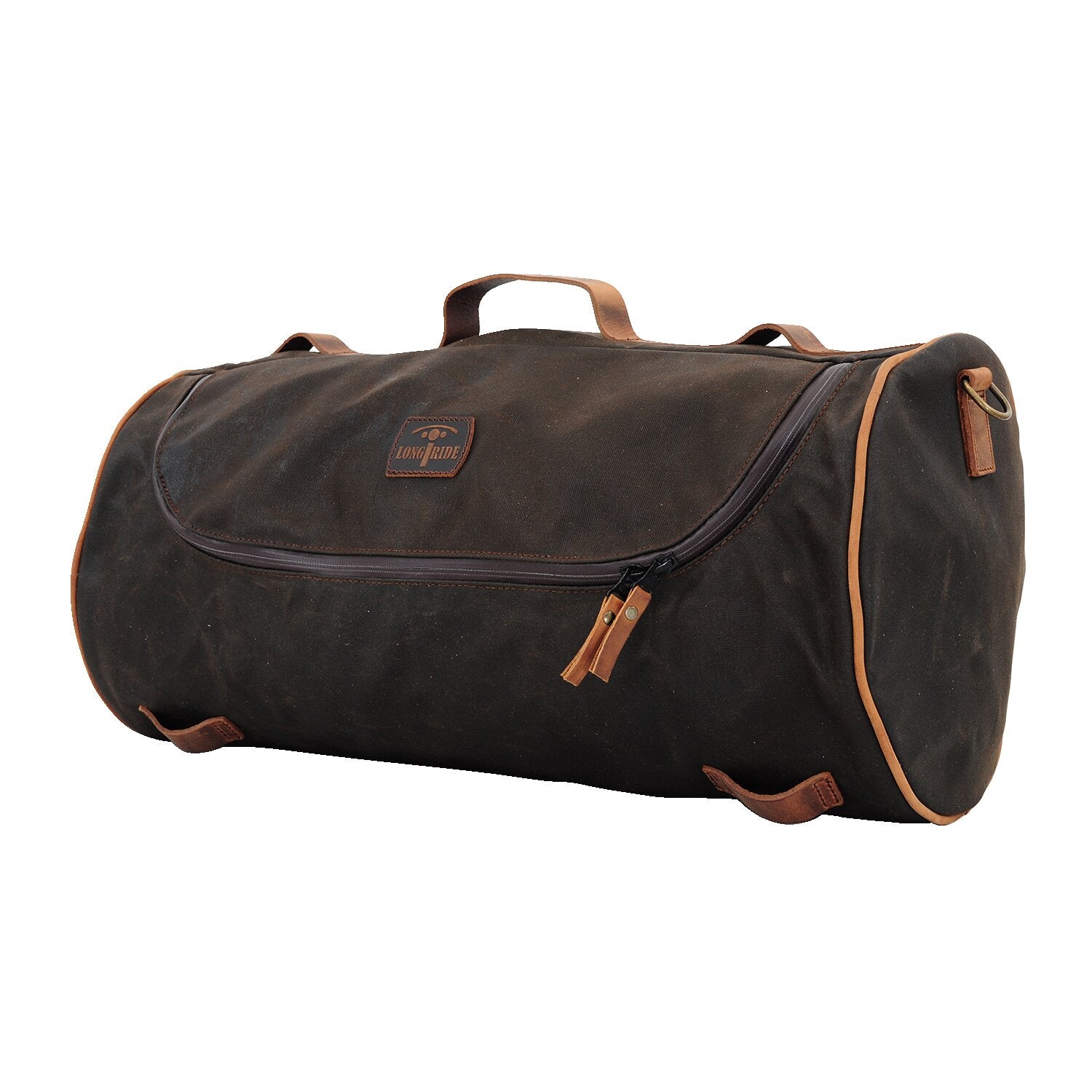 LongRide roll bag waxed cotton wide - Khaki wax