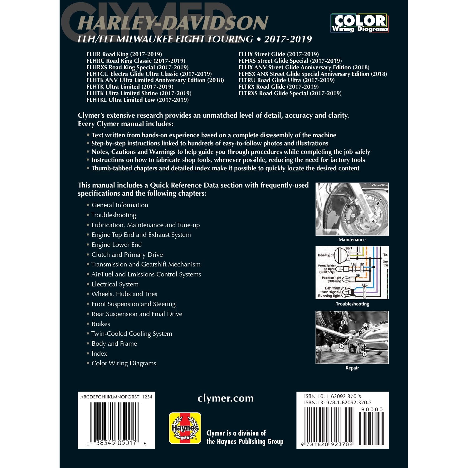 Clymer service manual 17-19 M8 Touring models