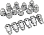 ITP M12x1.25 Tapered Chrome Lug Nuts 16 Pack for Kawasaki Yamaha