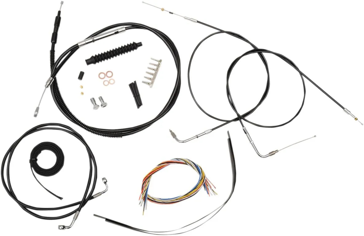 LA CHOPPERS Complete Handlebar Cable/Brake Line Kit for 18"-20"