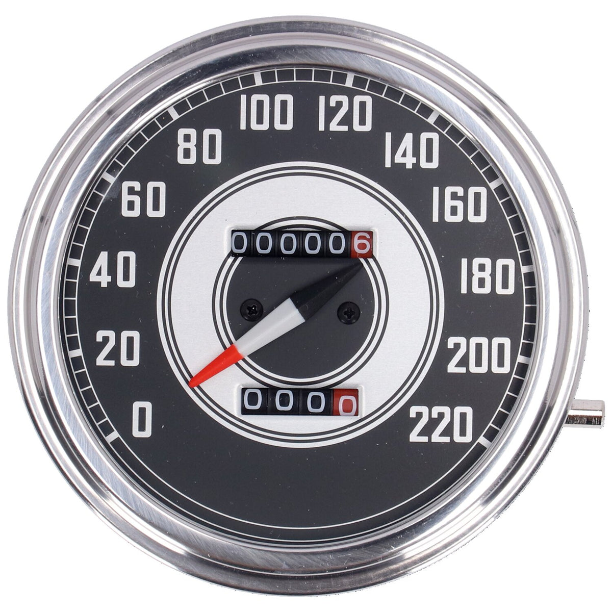 MCS FL speedometer '41-45 face' silver/black - 2:1 kmh