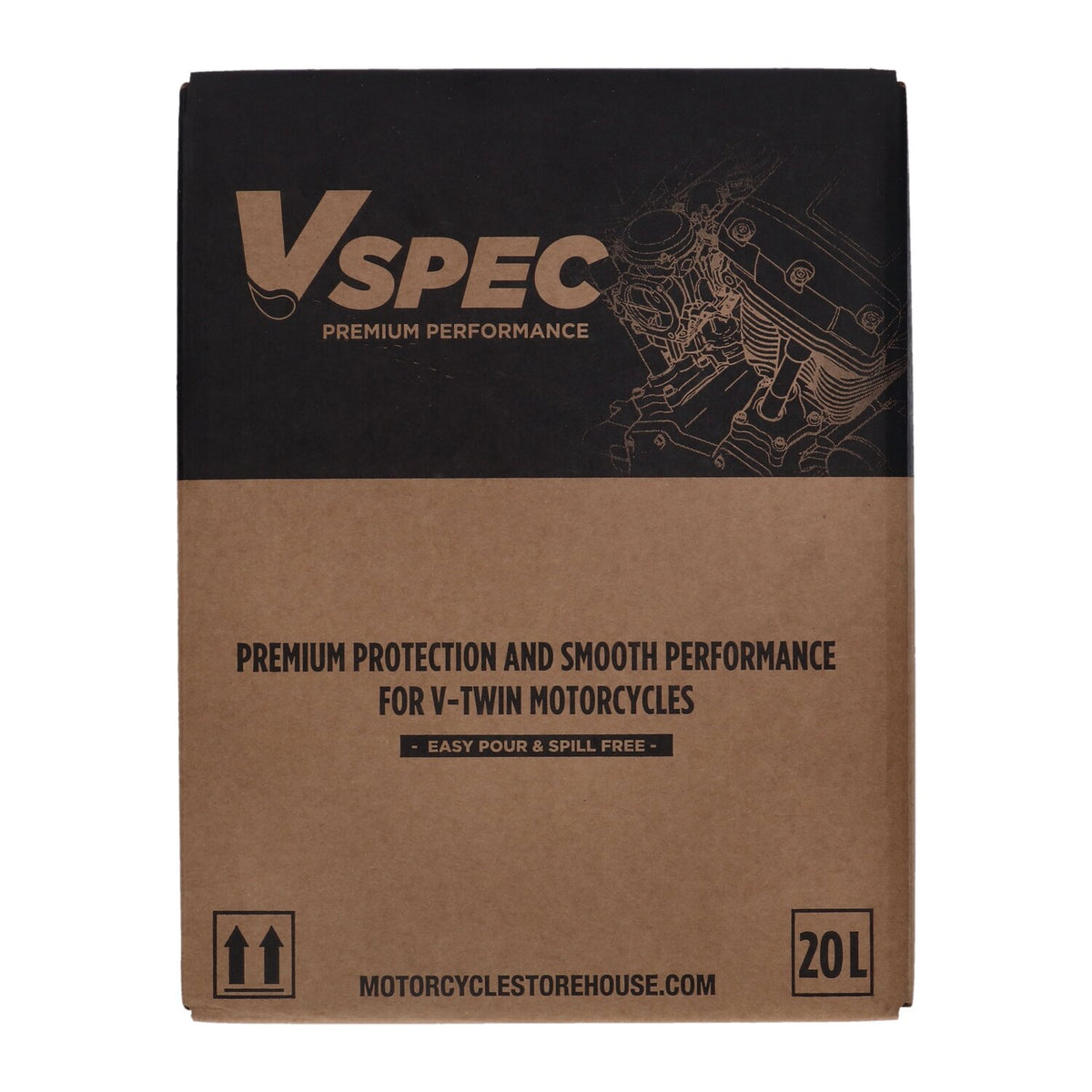 Vspec XL Sportster primary/transmission oil - 20 liter box