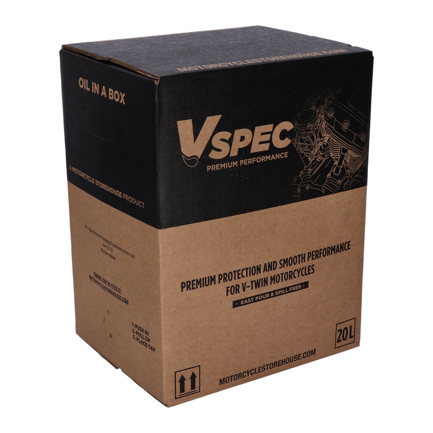Vspec XL Sportster primary/transmission oil - 20 liter box