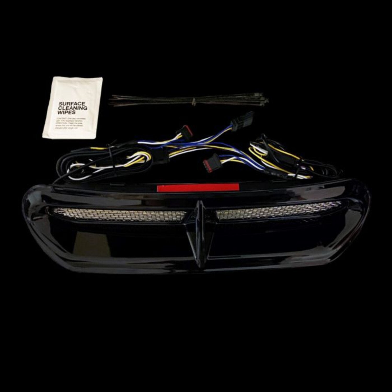 Custom Dynamics Batwing turn signal vent insert - Black