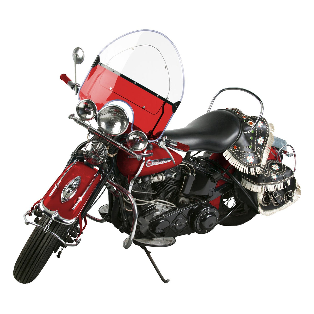 National Cycle 'Vintage' reproduction beaded windshield - Red lower