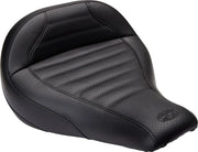 Solo Mustang Touring Seat - Black Vinyl - For Harley Davidson