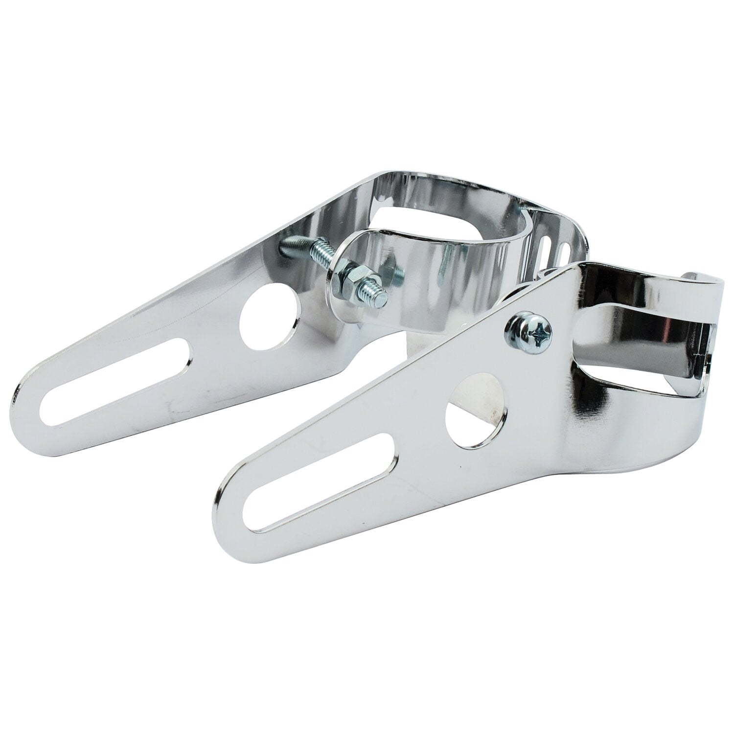 MCS Frisco-basic headlamp bracket assembly - Chrome - 37-42mm