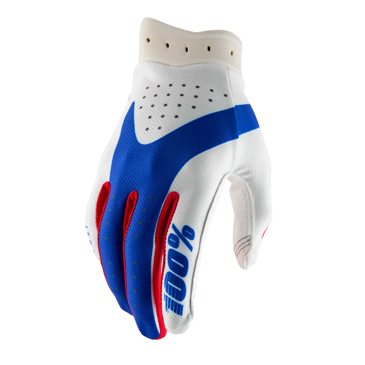 100% Itrack Gloves - Blue/Red/White