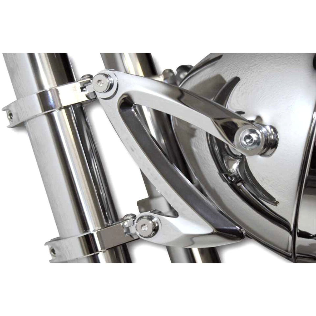 MCS Headlamp bracket Z-style - Chrome - 50 52 54mm