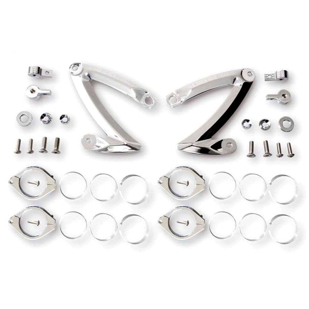 MCS Headlamp bracket Z-style - Chrome - 50 52 54mm