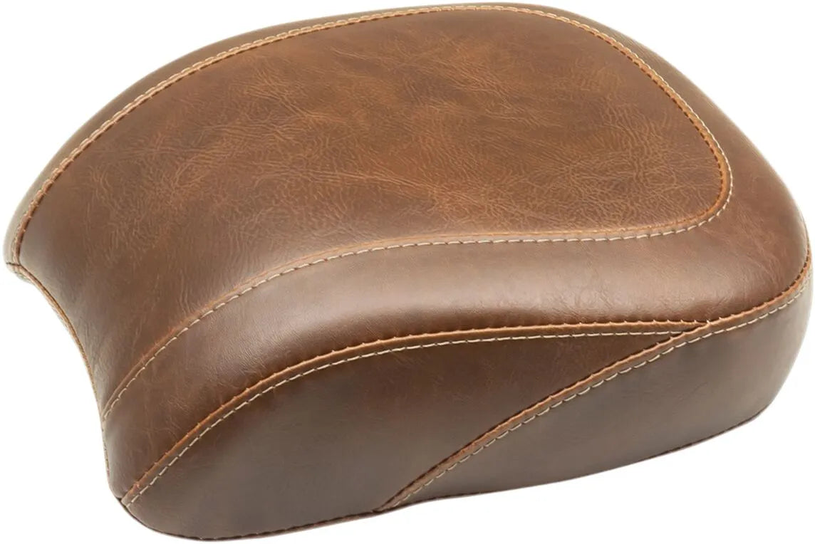 Mustang Wide Tripper Rear Seat - Brown - For Harley Davidson