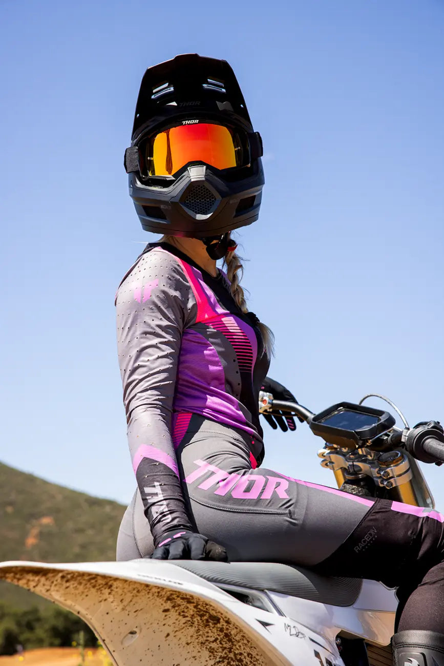 Thor Women's Sportmode Velocity Jersey - Black/Pink/Purple/Dark Gray