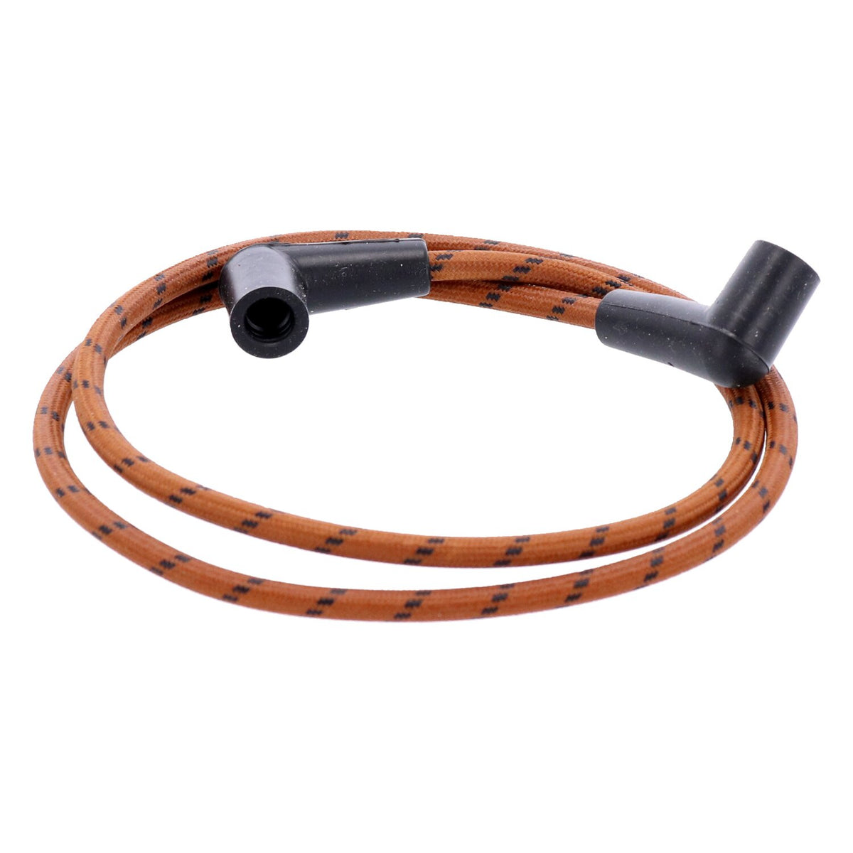 MCS Universal 40" spark plug wire set - Cotton cloth brown/black