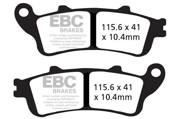 Ebc Vee Semi-Sinter Bremsbeläge - Hinten