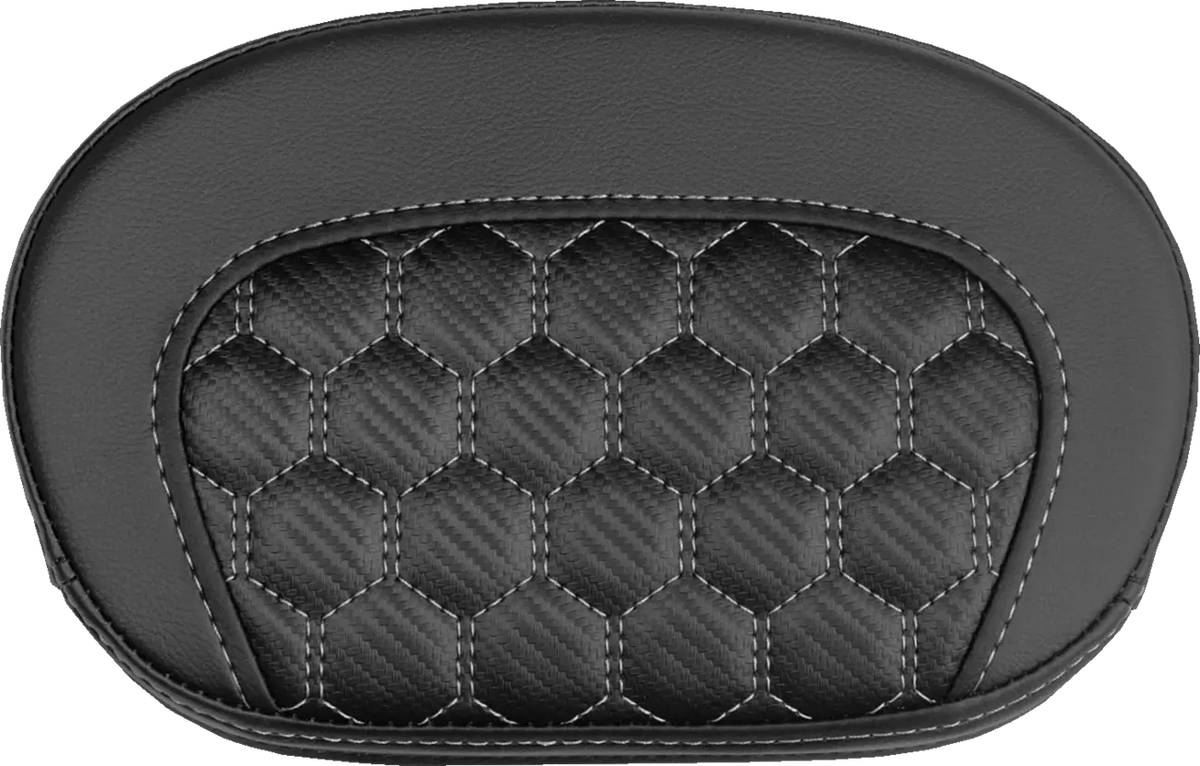 Saddlemen Mini Contour Sissy Bar Pad Silver Stitch for H-D