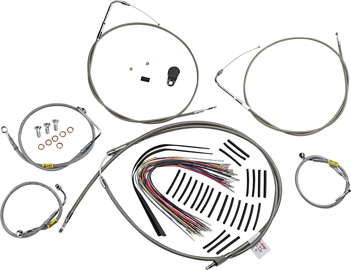 Burly Brand Control Kit for Early Touring Bikes with Bagger Bars