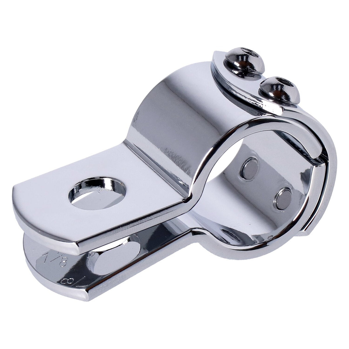 MCS 3-piece clamp 1-1/8" - Chrome steel