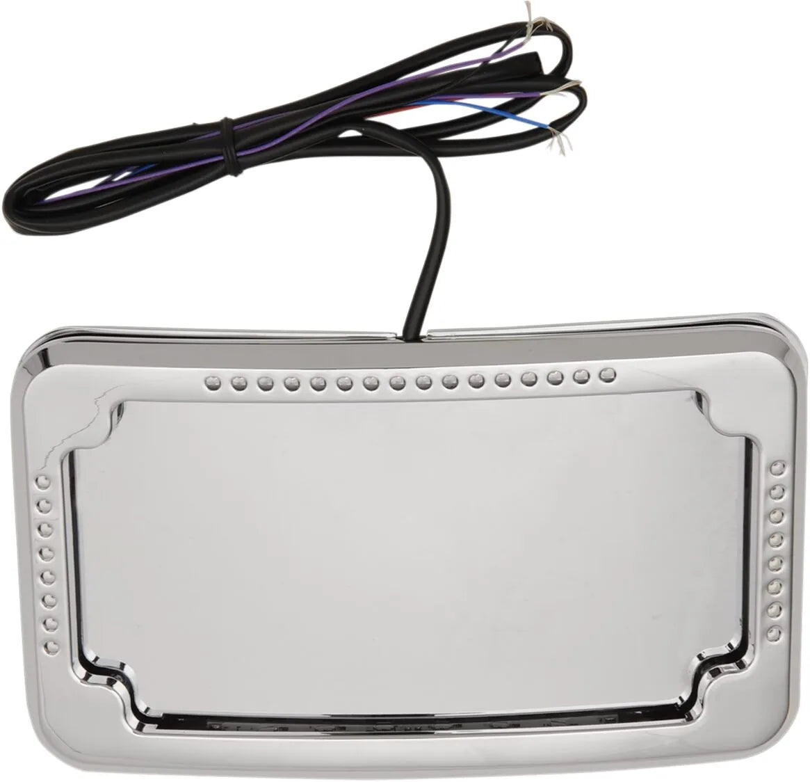 Cycle Visions Curved Slick Signals Plate Frame 3-hole Backing