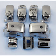 MCS Handlebar switch cap kit chrome