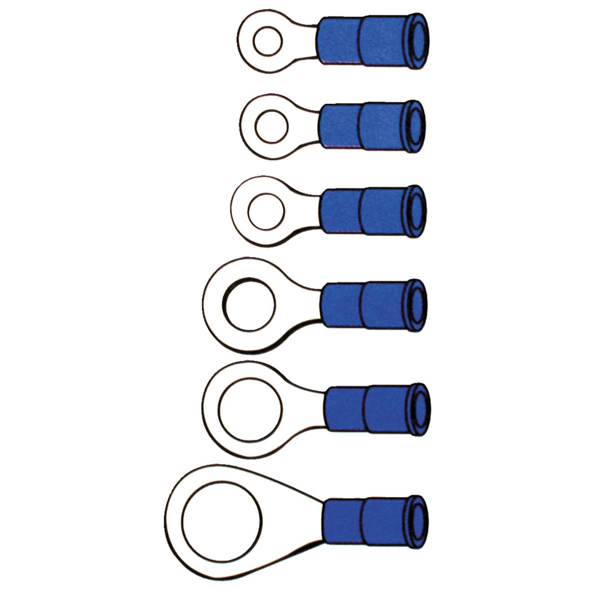 Standard Connectors ring terminal PVC crimp - Blue 4.1mm - 100 stk
